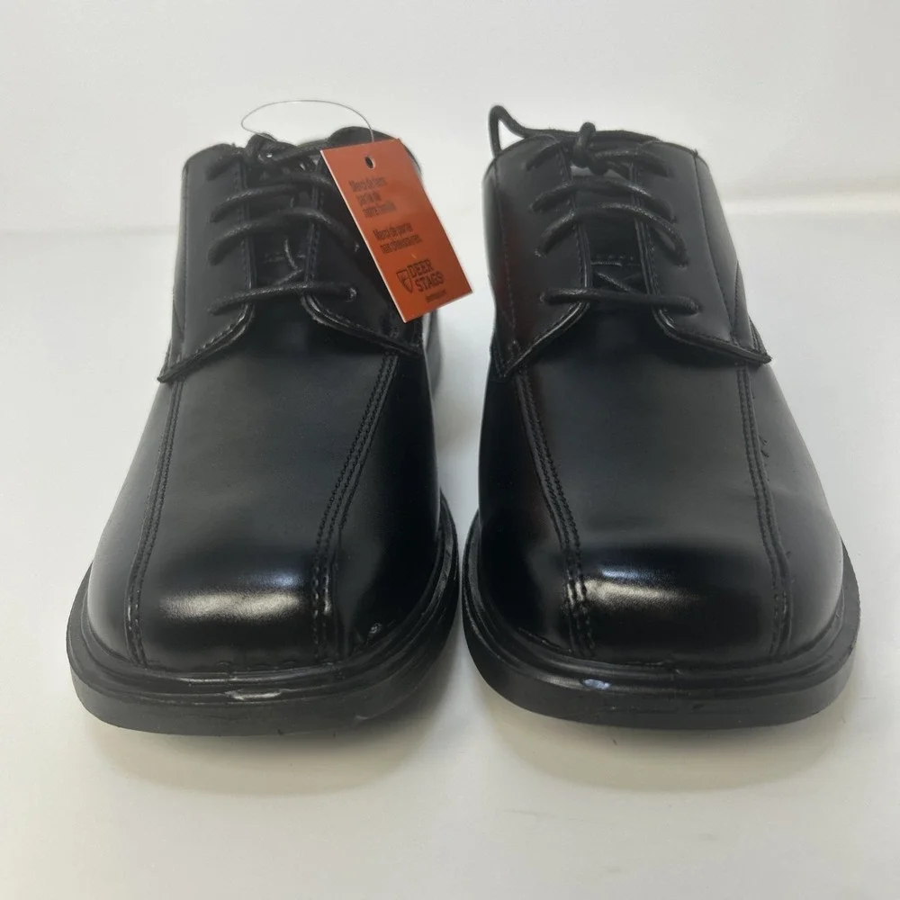 Deer Stags Gabe‎ Boys Black Lace-Up Oxford Dress Shoes Size 4M NIB